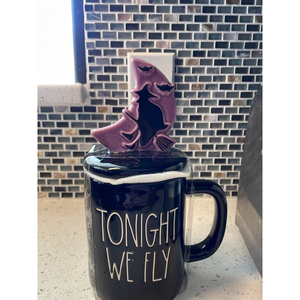 Rae Dunn new halloween witch mug with topper